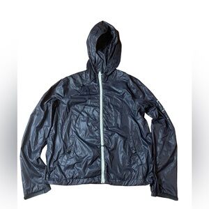 Vintage L-RL Ralph Lauren Hooded Windbreaker Jacket Black - Medium